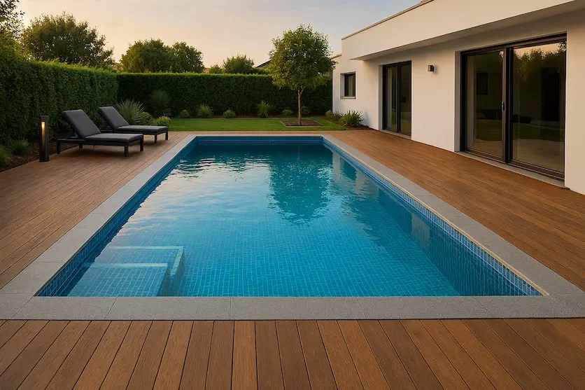 בריכת בטון מודרנית